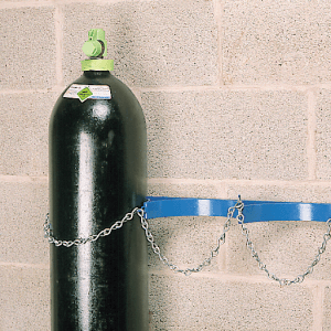 SC203 - Heavy Duty Cylinder Wall Rack 3 Cylinder Blue Epoxy