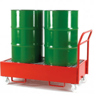 mobile drum sump trolley dispenser for 2 vertical drums