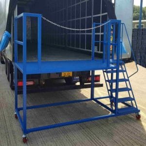 Lorry Trailer Mobile Unloading Platform with Steps