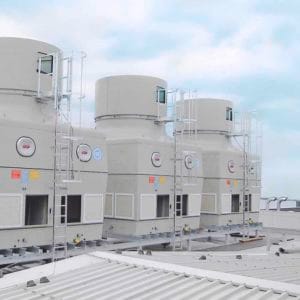 Aluminium Vertical Access Ladder with Parapet crossover